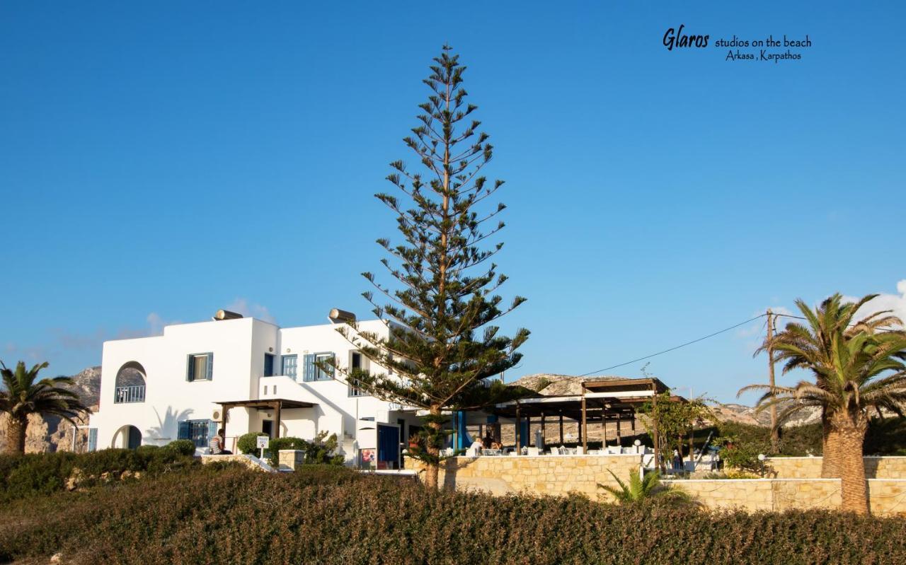 Apartamento Glaros Luxury Studio On The Beach Arkasa Exterior foto